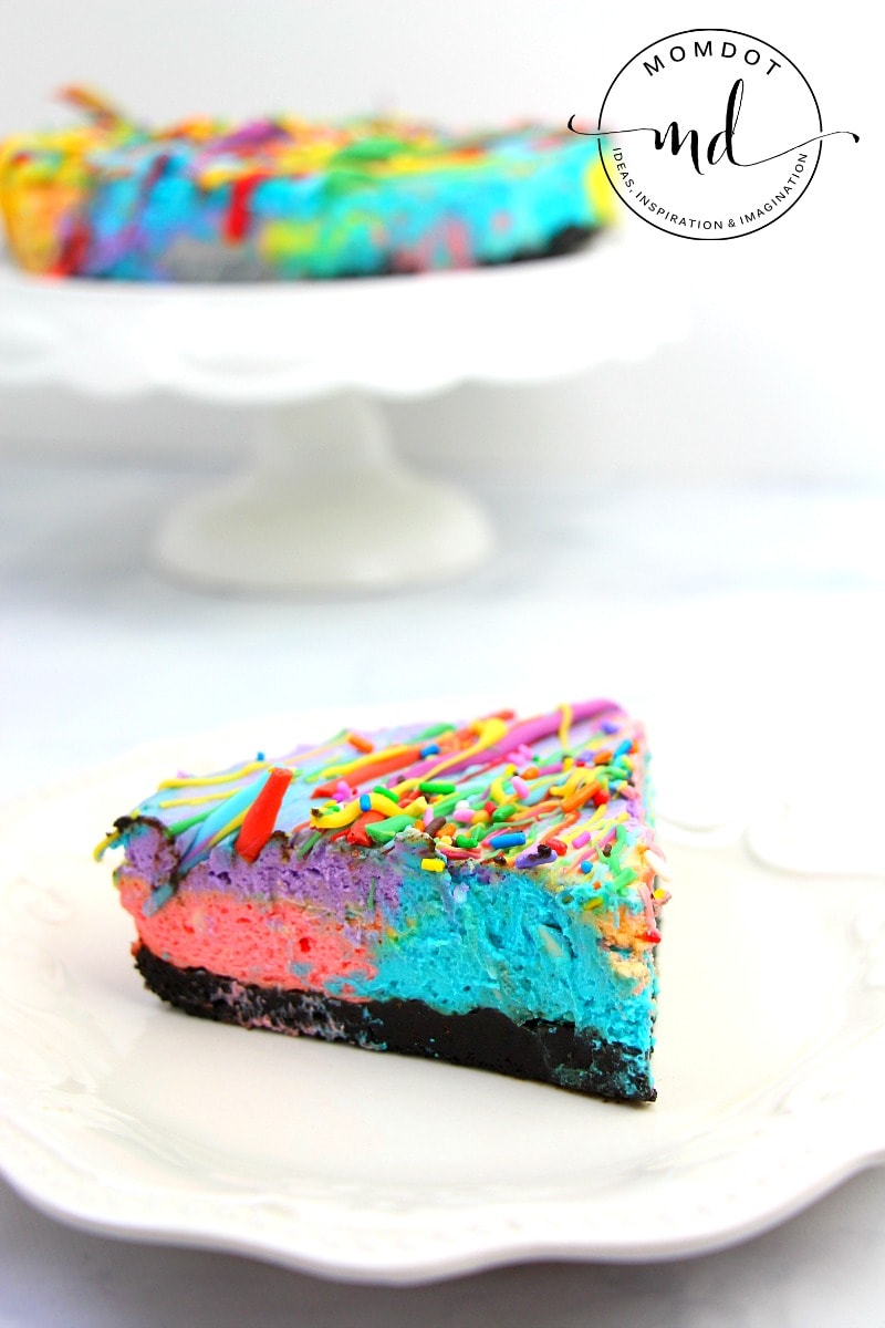 Froot Loops® No-Bake Rainbow Cheesecake