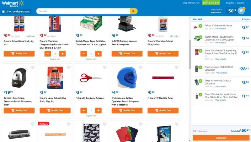 School Supply Shopping in 5 minutes or Less