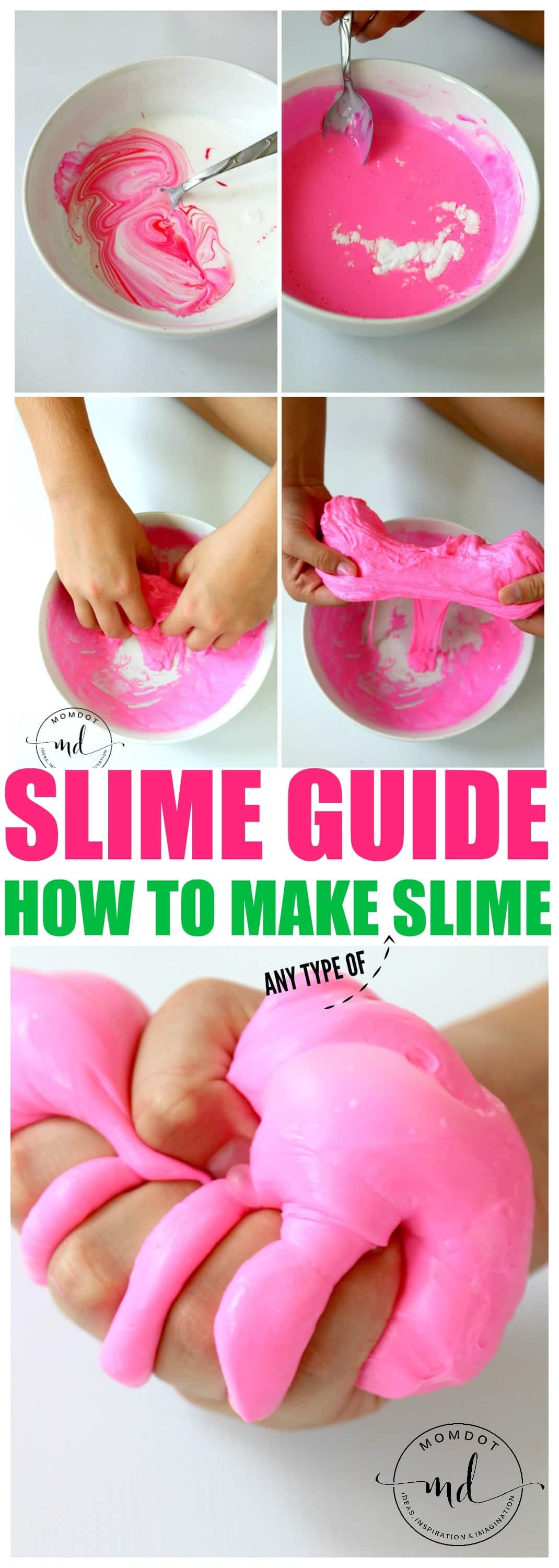 How to make Slime, a slime guide on how to make slime with saline solution, how to make slime with starch and how slime works
