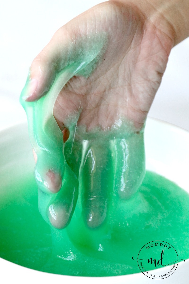 Ectoplasm slime is a Halloween Slime Recipe that is drippy and gross, perfect to double as snot for Halloween favors. Gross FUN recipe!