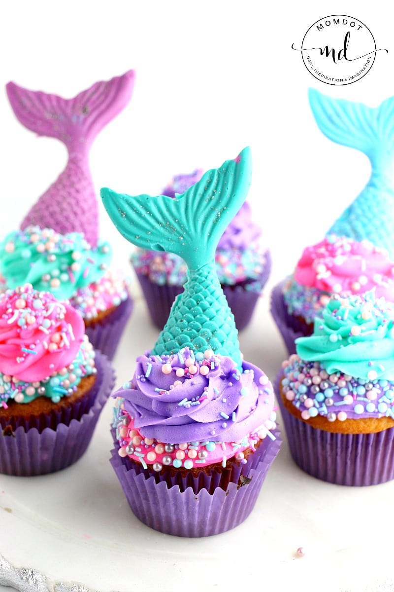 mermaid theme ideas birthday Tail Toppers with Cupcake Mermaid Recipe Chocolate