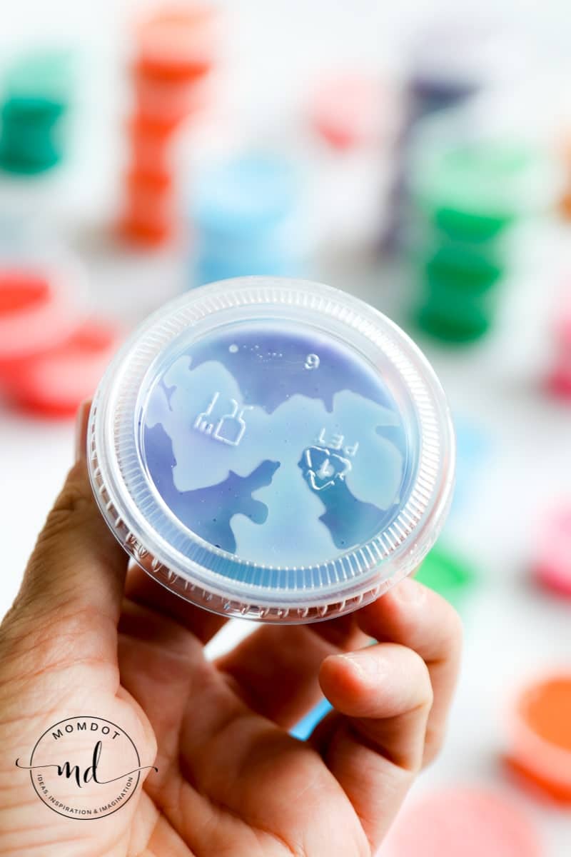 hand out slime for Halloween 