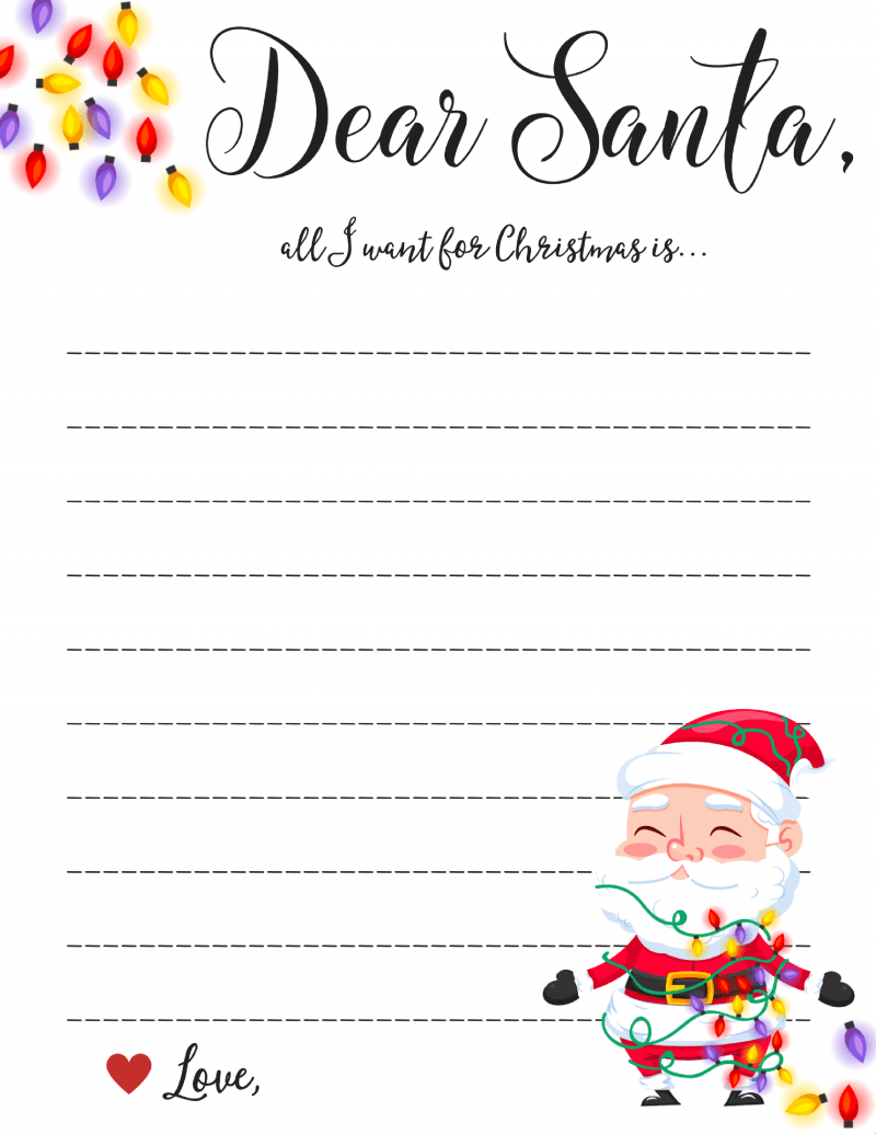 Free Printable Letter From Santa Template