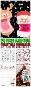 20 Free Christmas Printables that will make your season merry and bright, #printables for holiday season from tags, to cards, to kids activities!