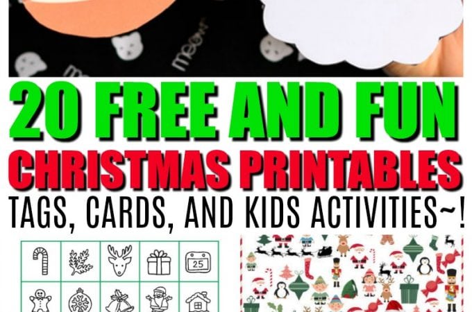 20 Free Christmas Printables that will make your season merry and bright, #printables for holiday season from tags, to cards, to kids activities!