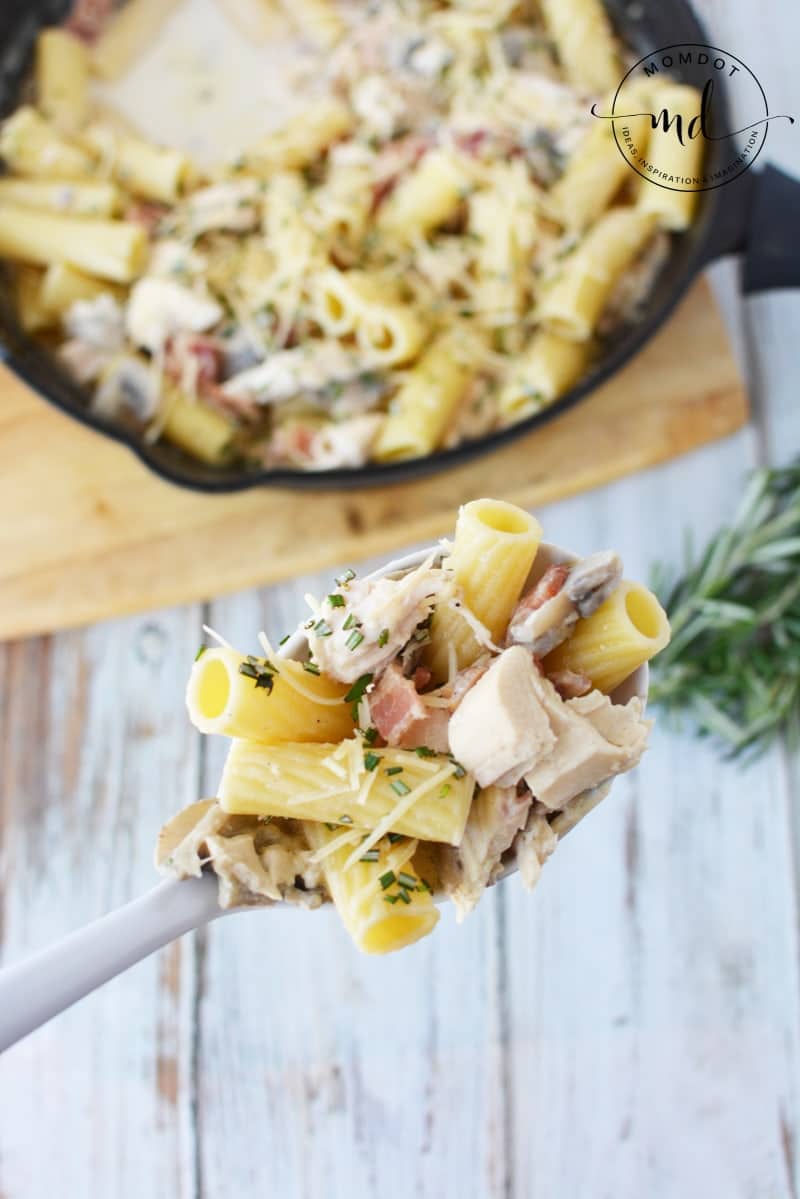 Leftover Turkey Pasta is a great Turkey Leftover Dish to use what you have from Thanksgiving. Do not let that delicious turkey go to waste and it wont with this amazing dinner recipe #thanksgiving #recipe #dinner #turkey