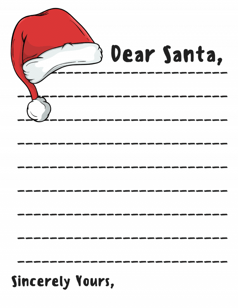 Dear Santa Letter Free Printable Downloads