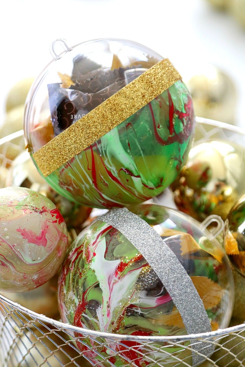 how to marble ornaments | Marbling Ornaments | DIY Tutorial #Christmas #decoration