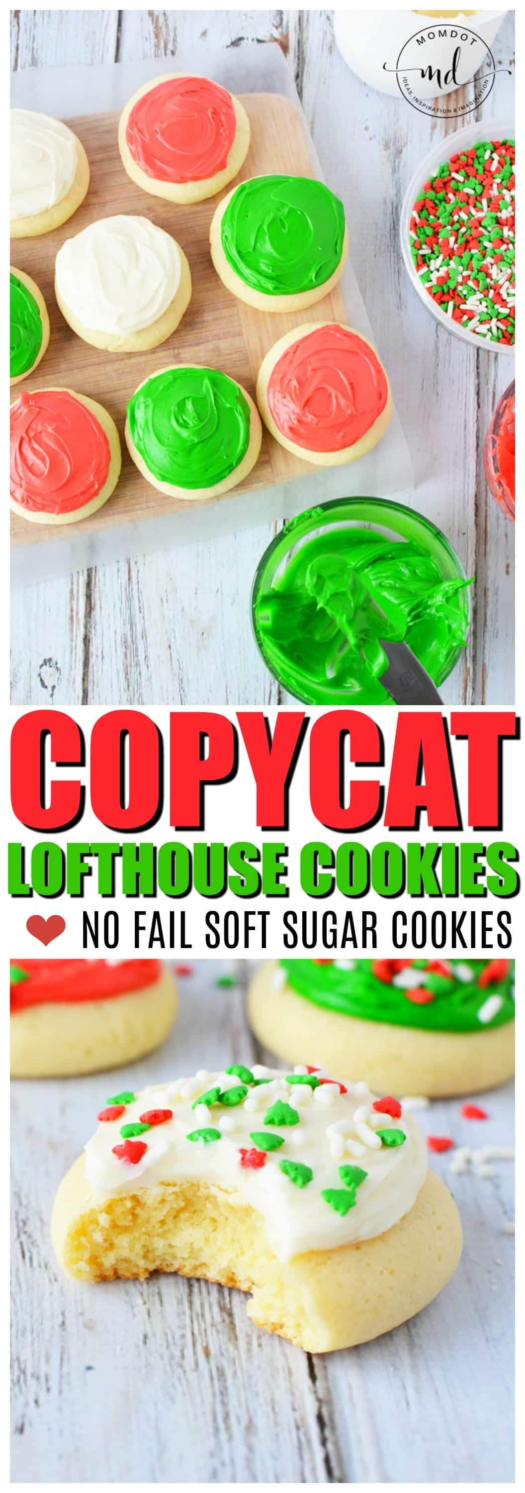 Lofthouse cookies copycat recipe, easy soft and delicious sugar cookie for the holiday season - BEST copycat out there