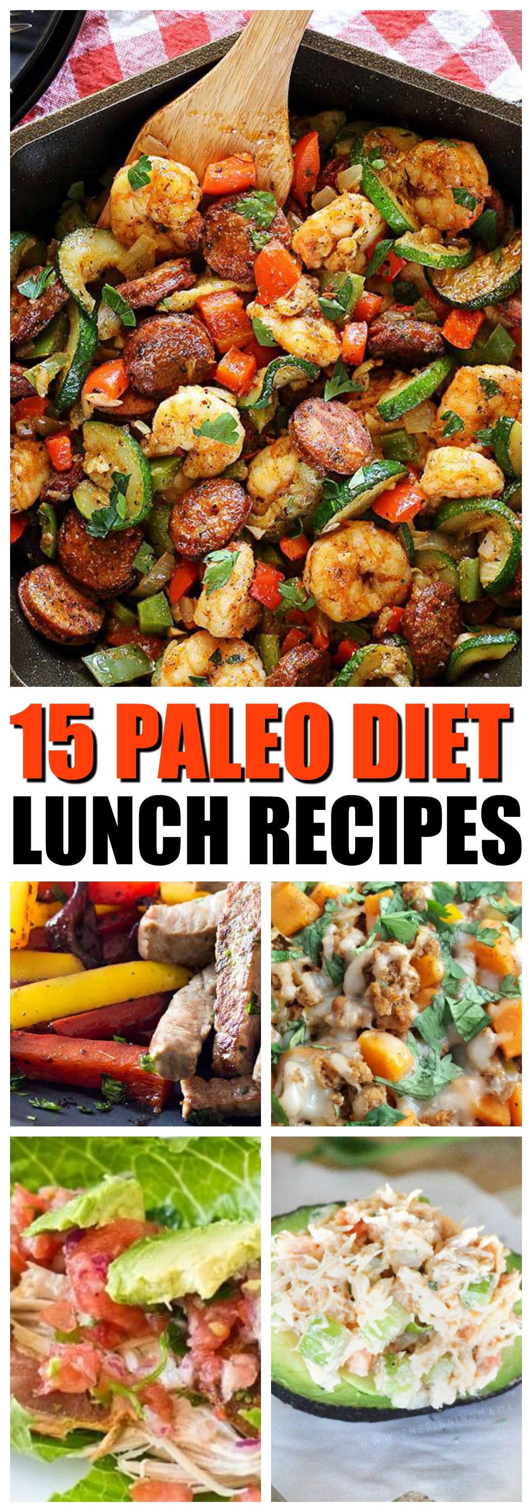 Paleo Diet Lunch Ideas and Recipes to help beginners get started, salads, wraps, mexican and more all paleo approved