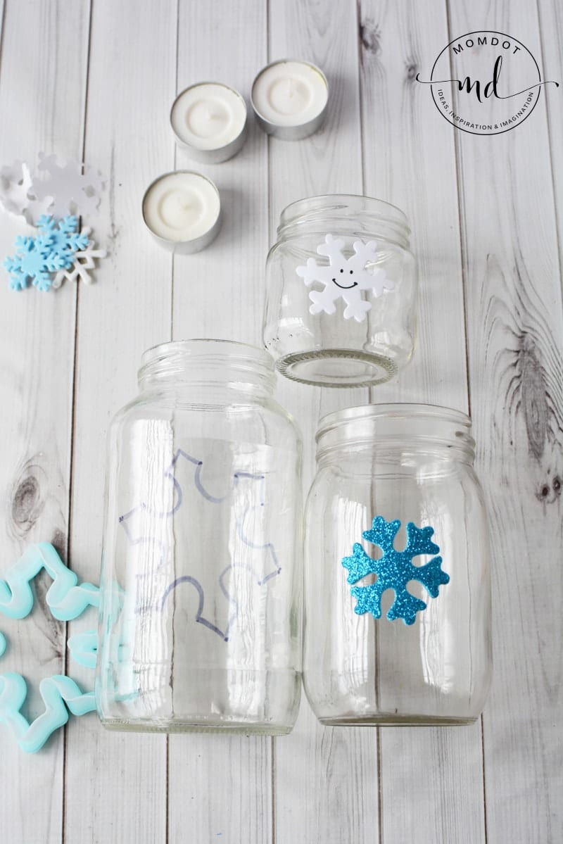 Snowflake Mason Jars - It All Started With Paint