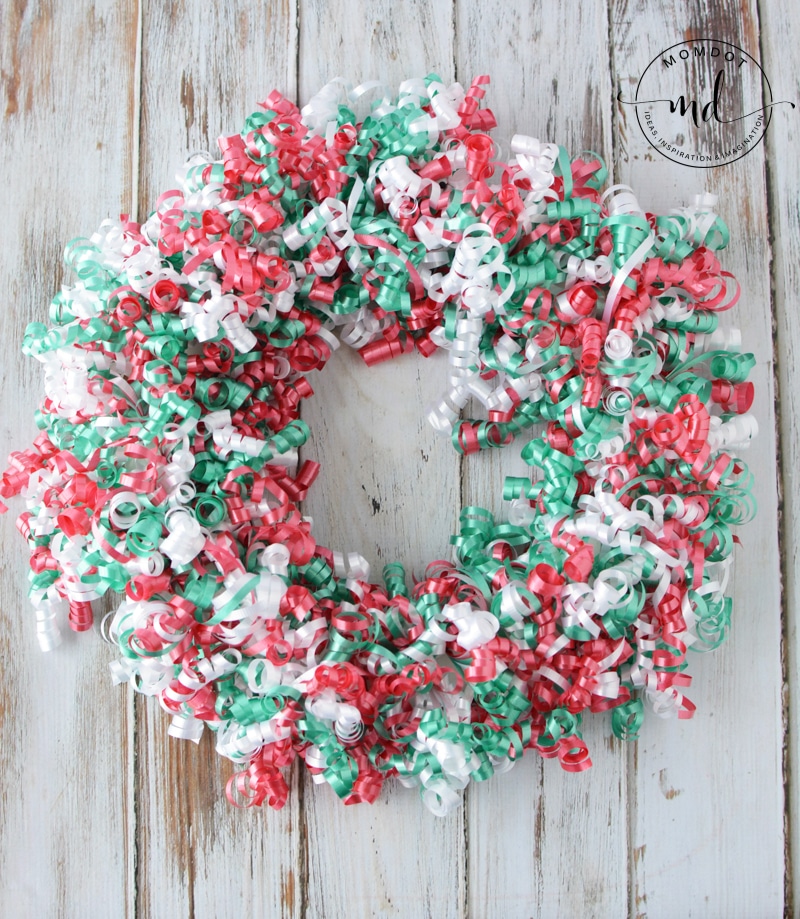 how to make a christmas ribbon wreath