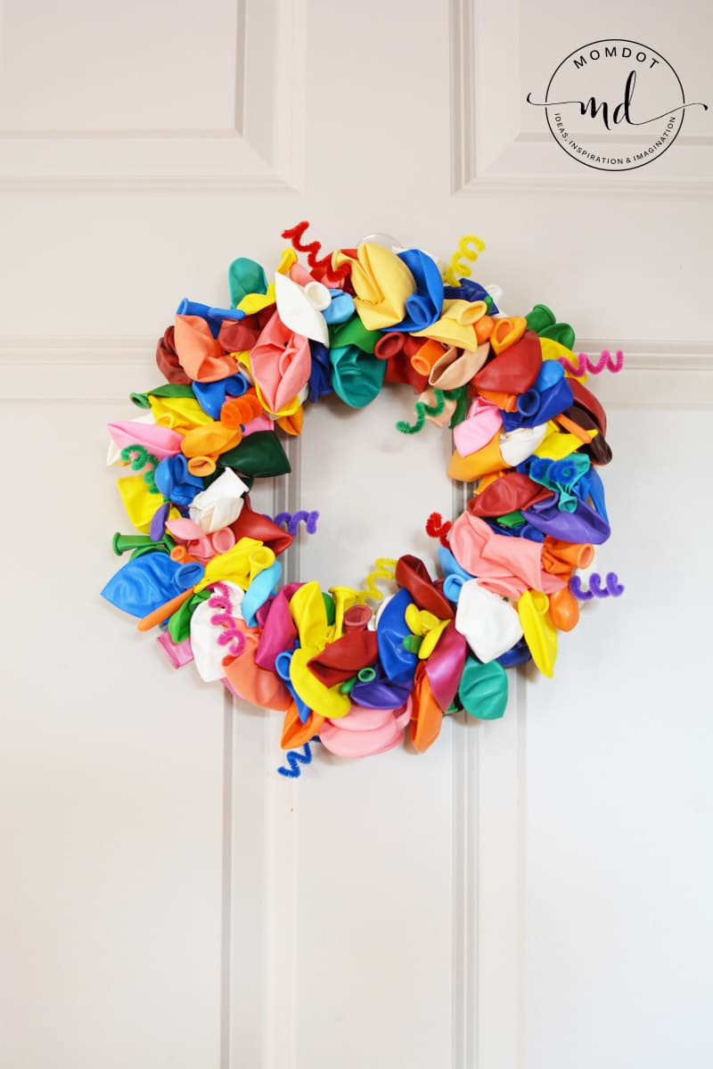 birthday wreath hanging