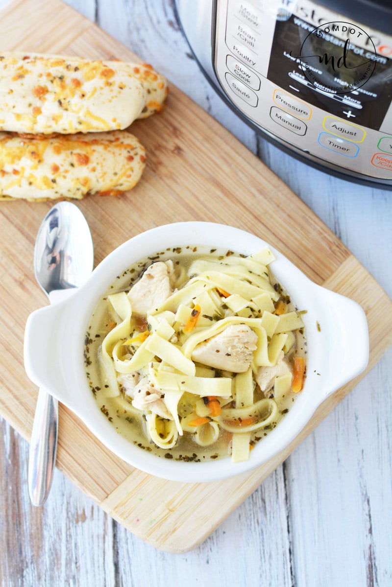 Instant Pot Chicken Noodle Soup Recipe - Momdot.com