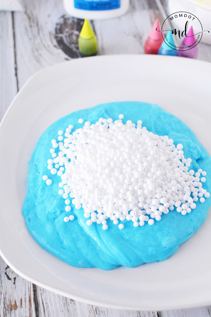 Crunchy Slime Recipe with Foam Beads