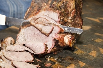 Electric Knife Cutting Meat