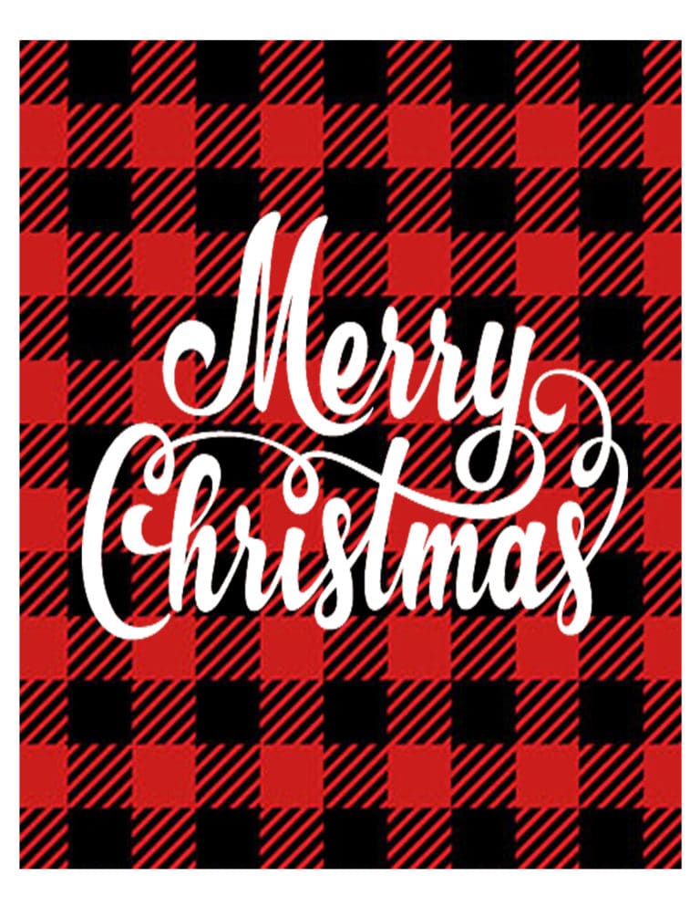 Three Free Christmas Printables: With Buffalo Plaid! - Momdot.com MomDot