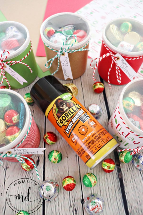 Christmas Can Craft with Gorilla Adhesive Spray - Plus A Giveaway! 