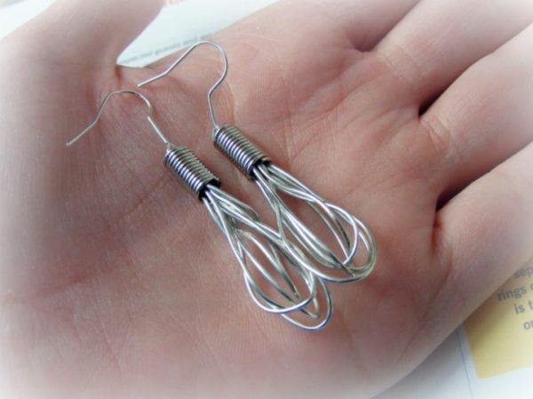 Mini whisk earrings are a perfect homemade Christmas or birthday gift for the mom who loves to bake.