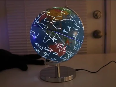 USA Toyz 3 in 1 LED Globe shows earth's features and has a light-up constellation mode as well.